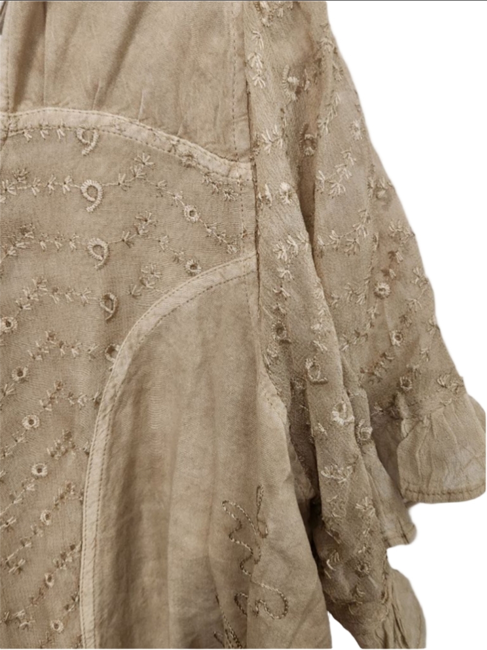 Roaman Beige Embroidered Tunic Top Plus Size 22W - Picture 7 of 10